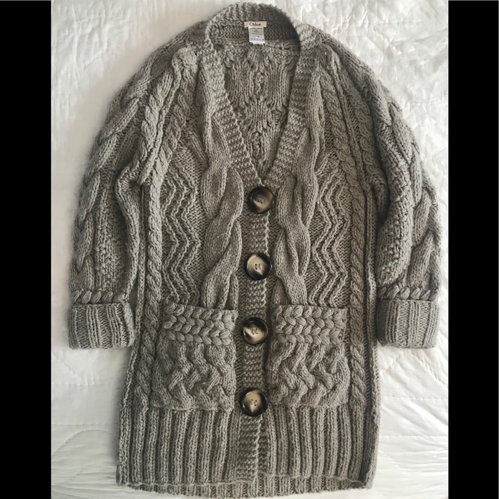 CHLOE Thick Knit  Long Cardigan